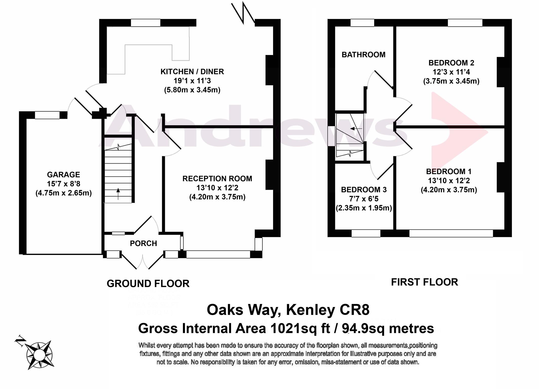 3 Bedrooms Detached house for sale in Oaks Way, Kenley, Surrey CR8