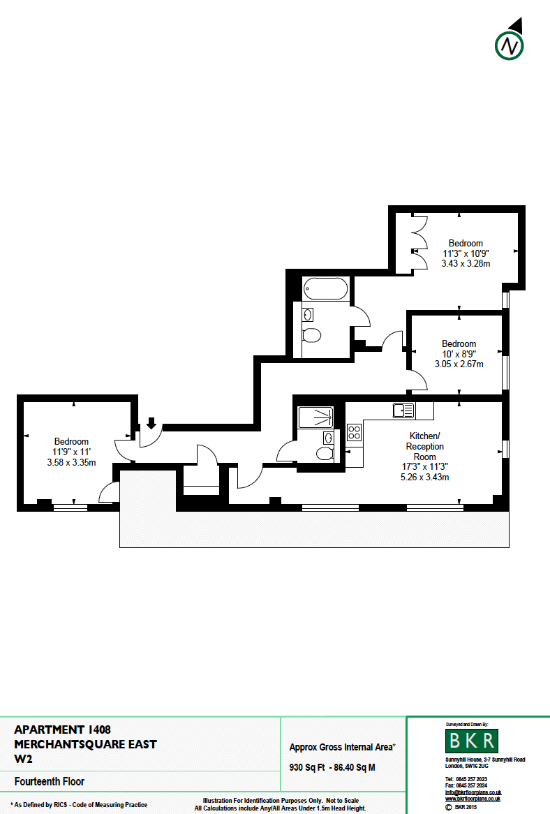 4, Merchant Square East, London floorplan