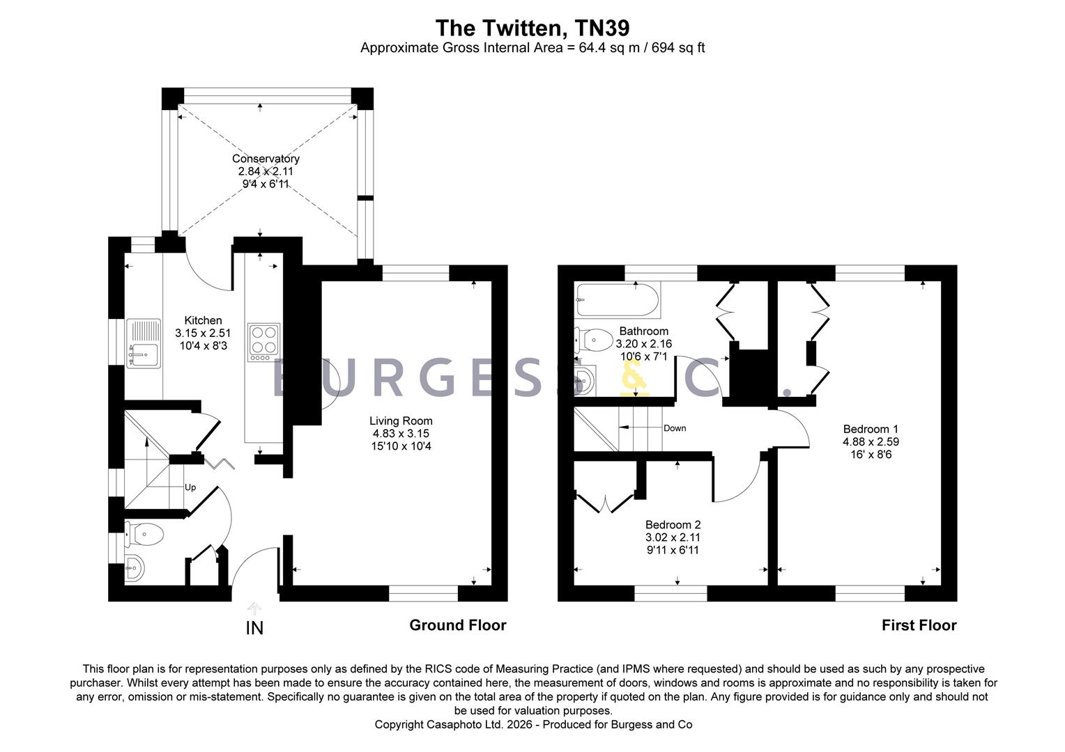 Christmas Cottage, 4, The Twitten, Bexhill-On-Sea floorplan