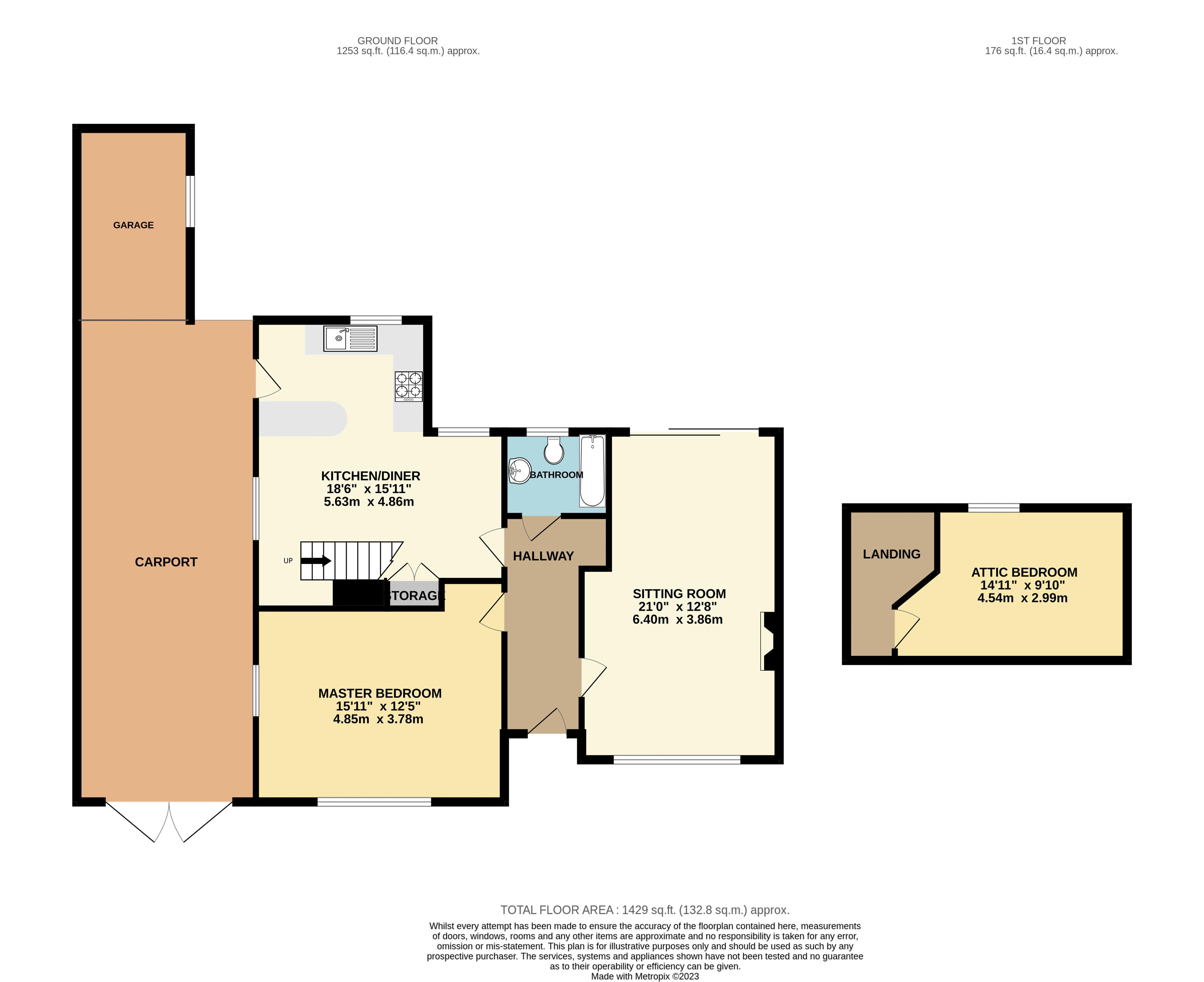 Oak Tree Road, Harvington, Evesham WR11, 2 bedroom detached bungalow