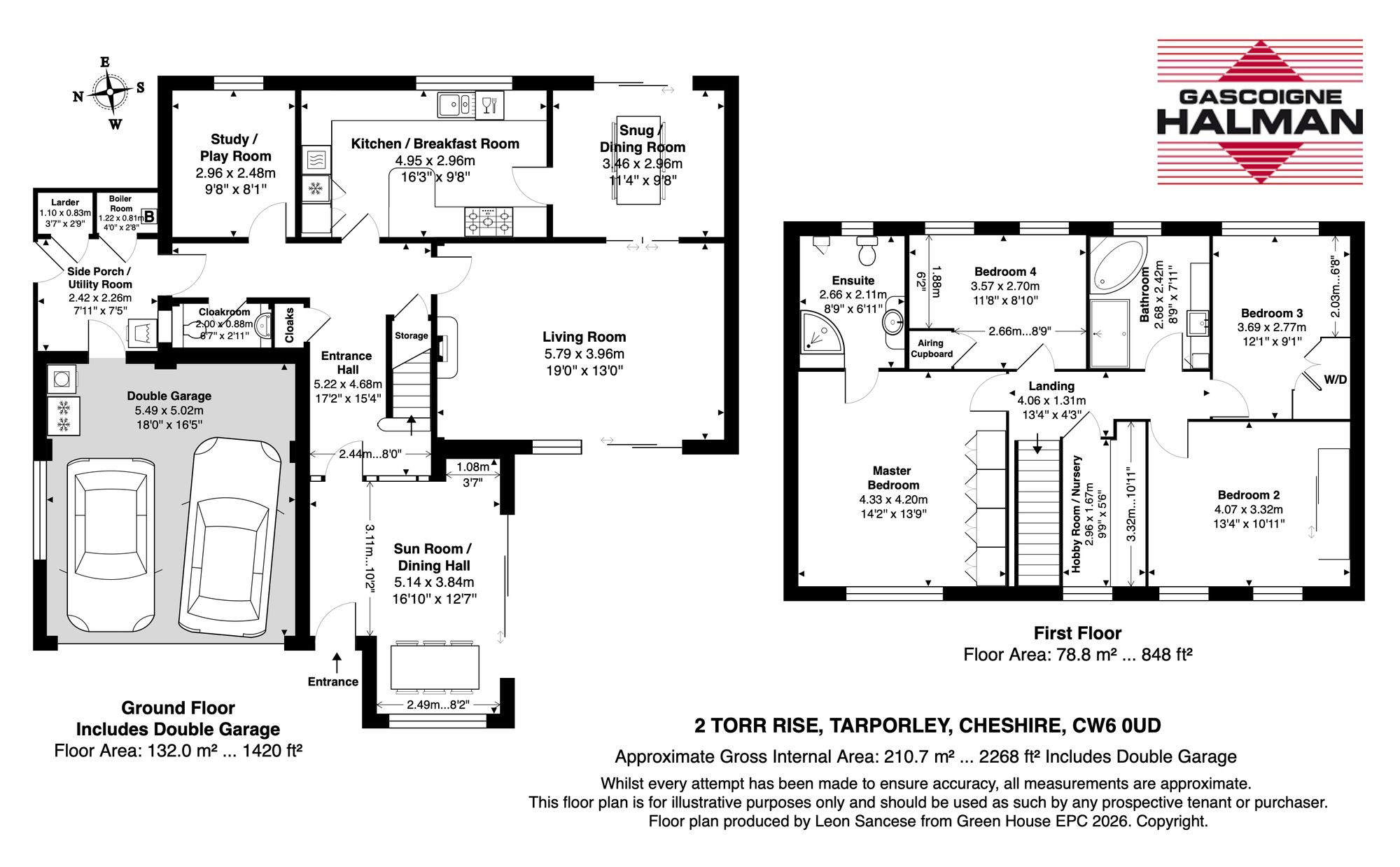 2 Torr Rise, Tarporley floorplan