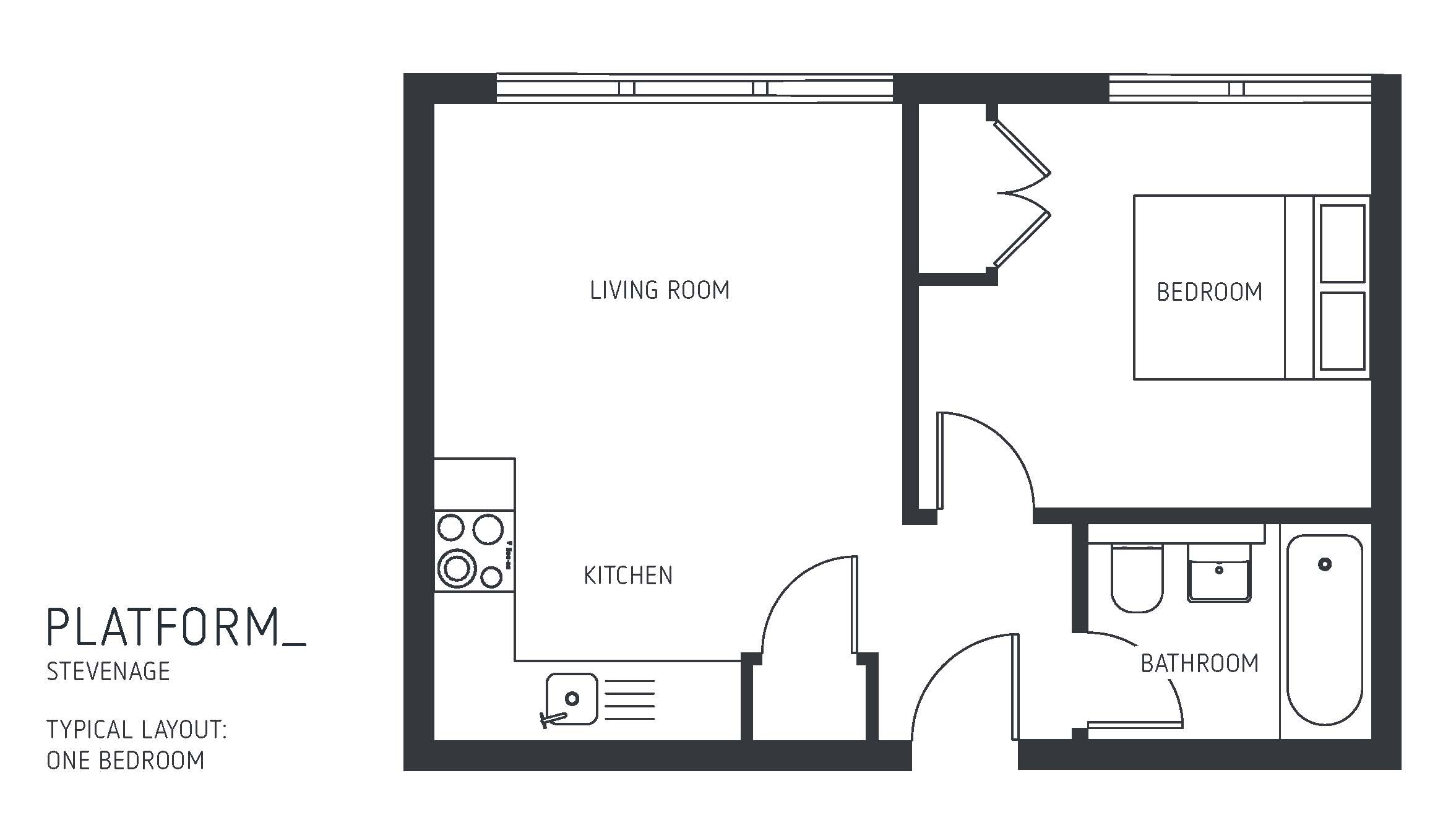 1 Bedrooms Flat to rent in Gates Way, Stevenage SG1