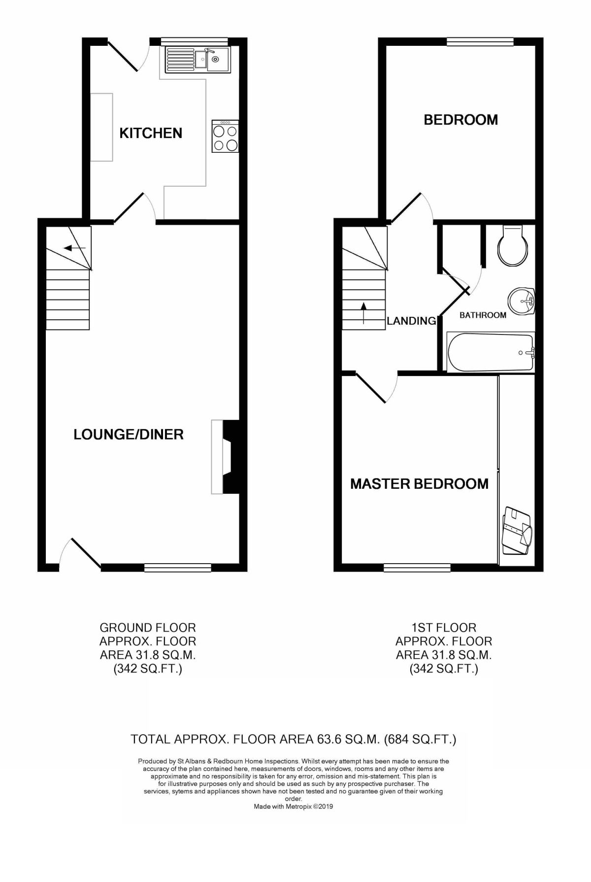 2 Bedrooms Terraced house for sale in Portland Street, St. Albans AL3