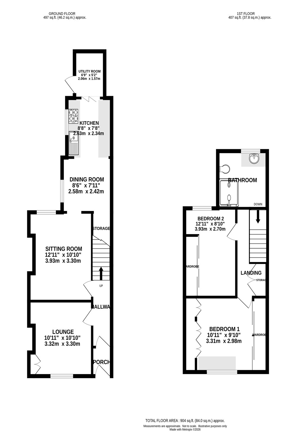 78, Alan Street, Northwich floorplan