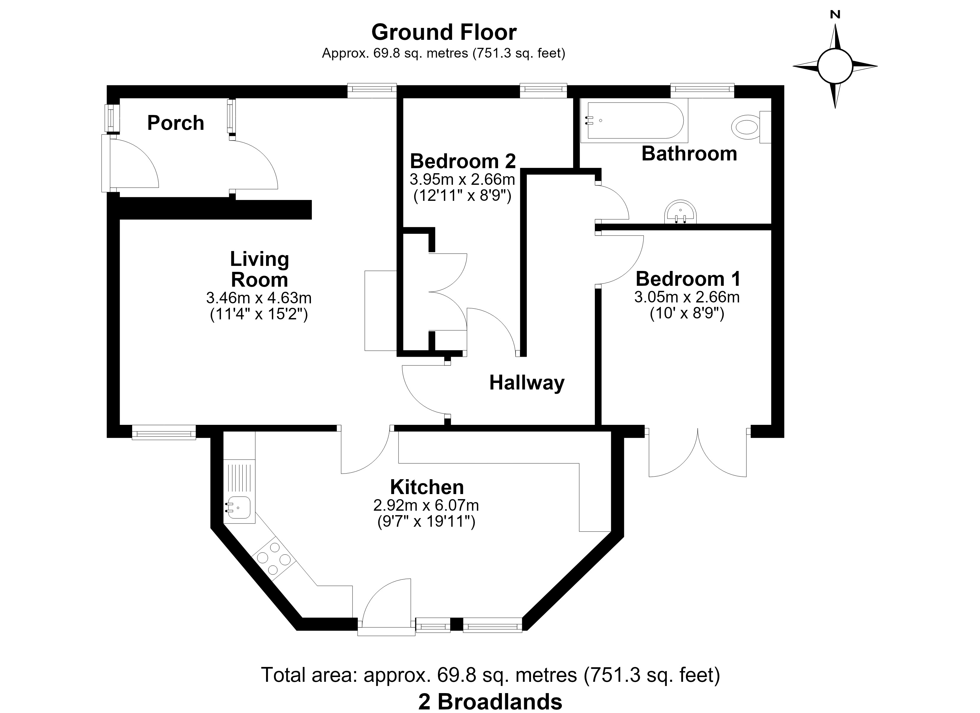 2 Broadlands,, Bishops Tawton, Devon floorplan