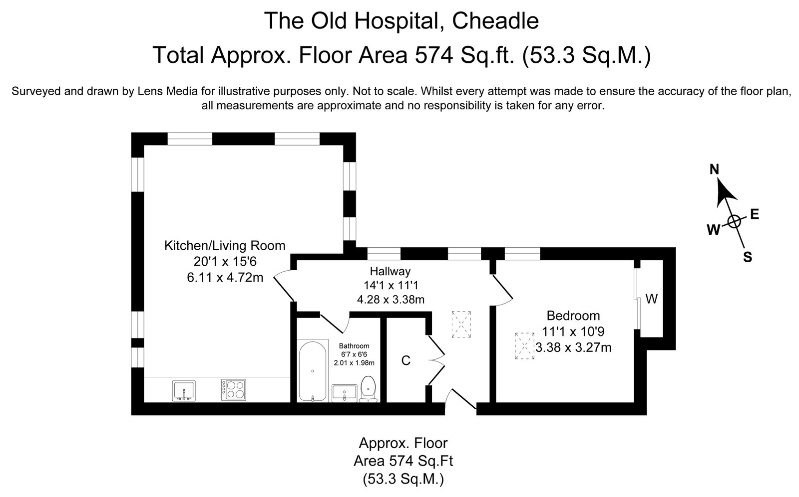 The Old Hospital,Apartment 5 East Wing, Pennington Gardens, Cheadle floorplan