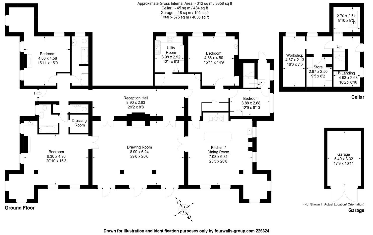 4 Bedrooms Maisonette for sale in Arborfield Court, Arborfield, Berkshire RG2