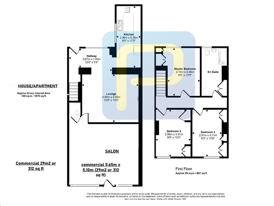 100, Queen Street, Amble floorplan