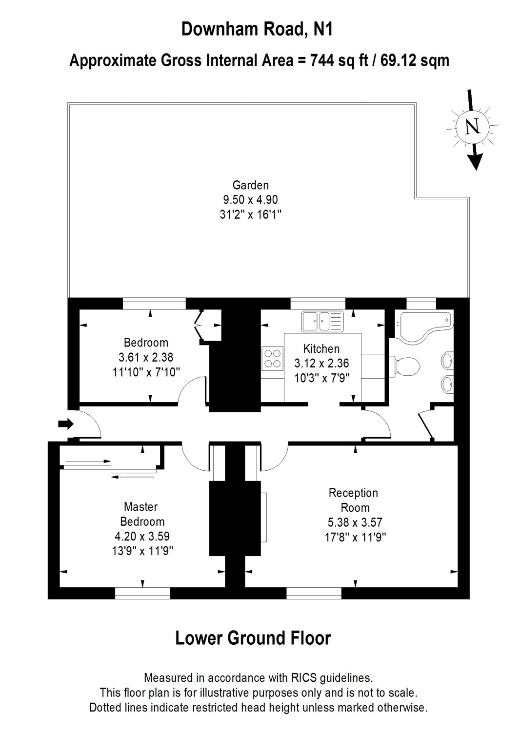 2 Bedrooms Flat to rent in Downham Road, Canonbury, London N1