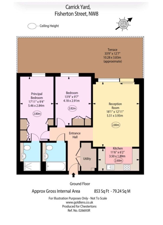 Flat 60, Carrick Yard, London floorplan