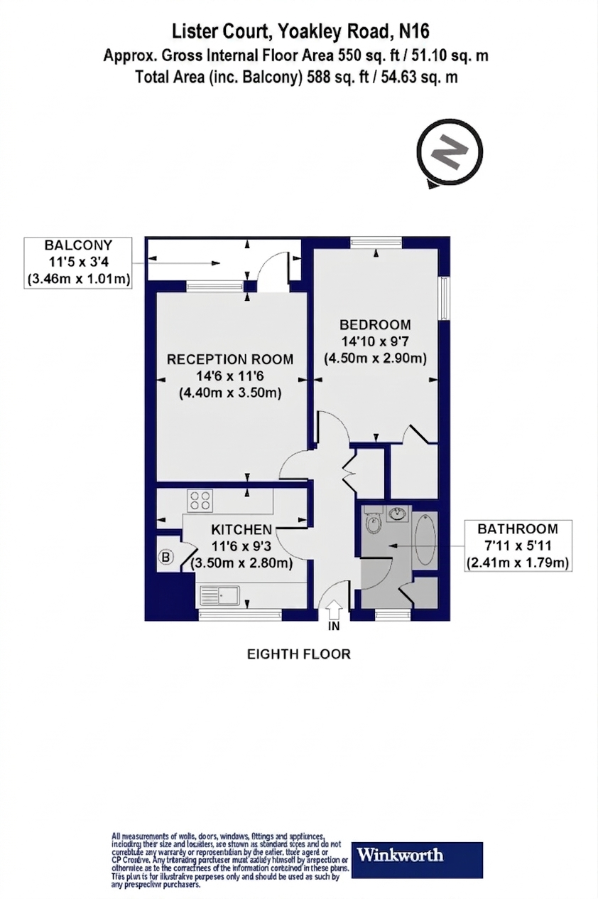 Flat 63, Lister Court,, Yoakley Road, London floorplan