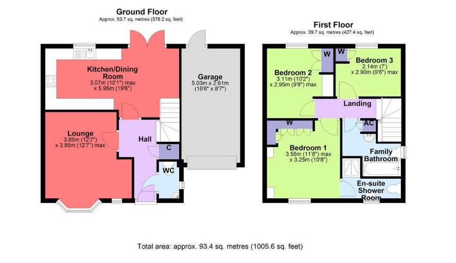 93 Dale Grove, Leyburn DL8 5GA floorplan