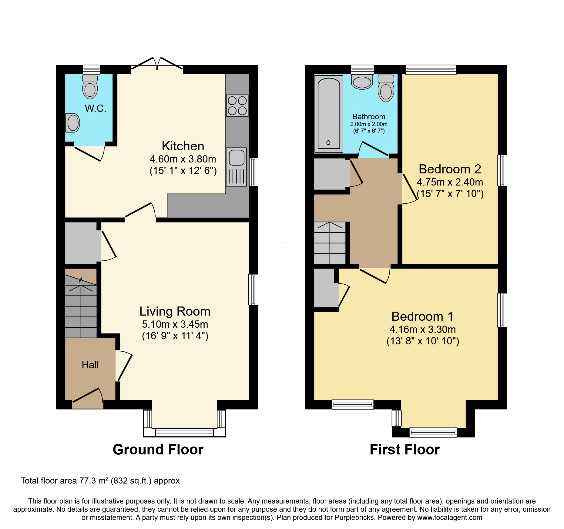 21, Hawkeshead Road, Manchester floorplan