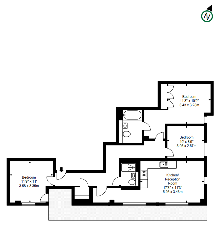 3 Bedrooms Flat to rent in 4B Merchant Square, East Harbet Road, London W2