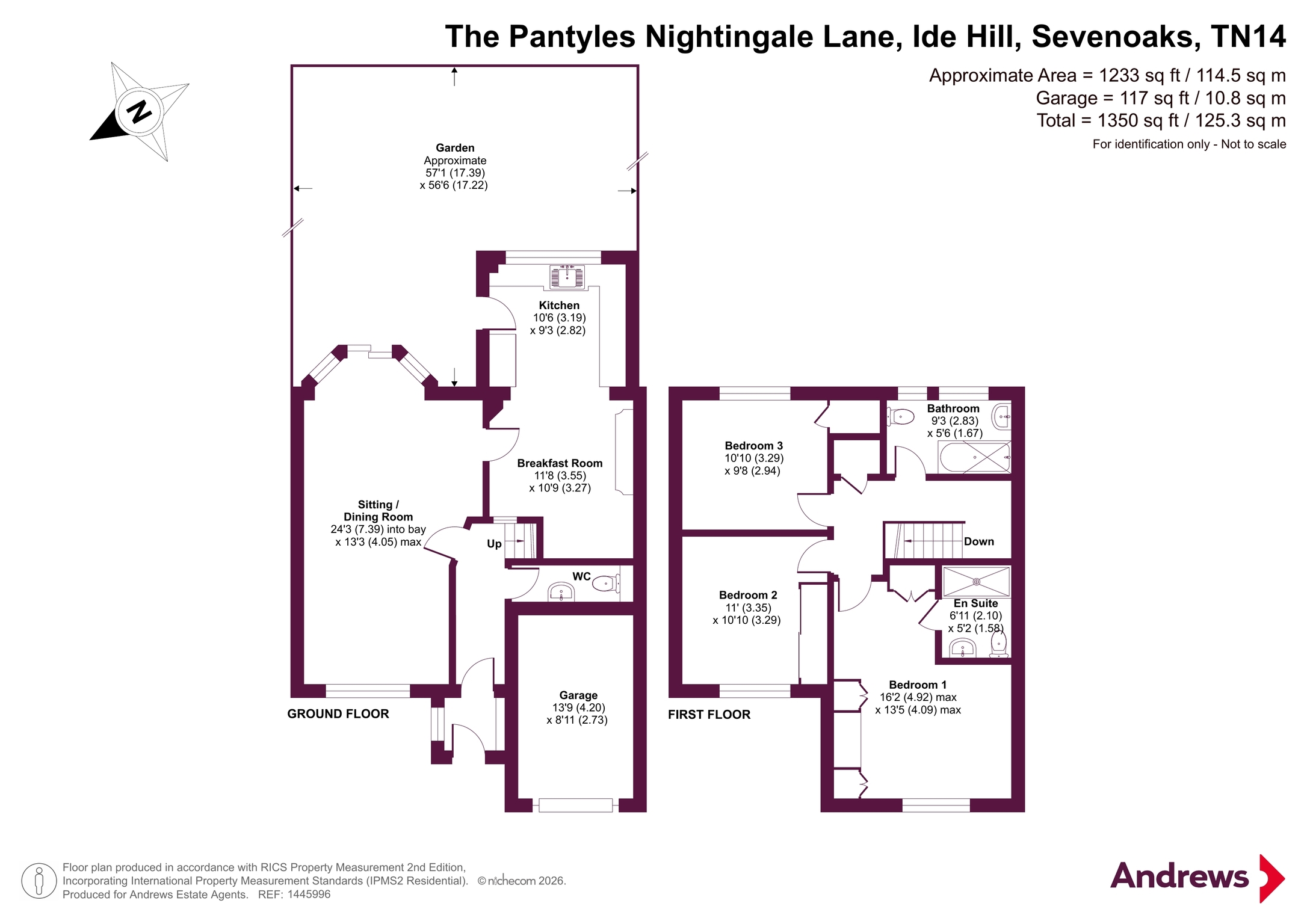 5 The Pantyles,, Nightingale Lane, Sevenoaks floorplan