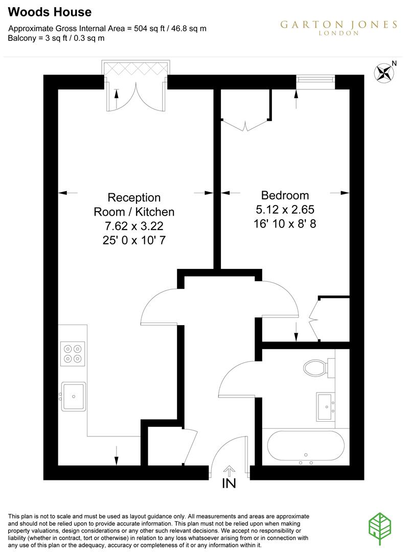 71, Woods House, 7 Gatliff Road floorplan