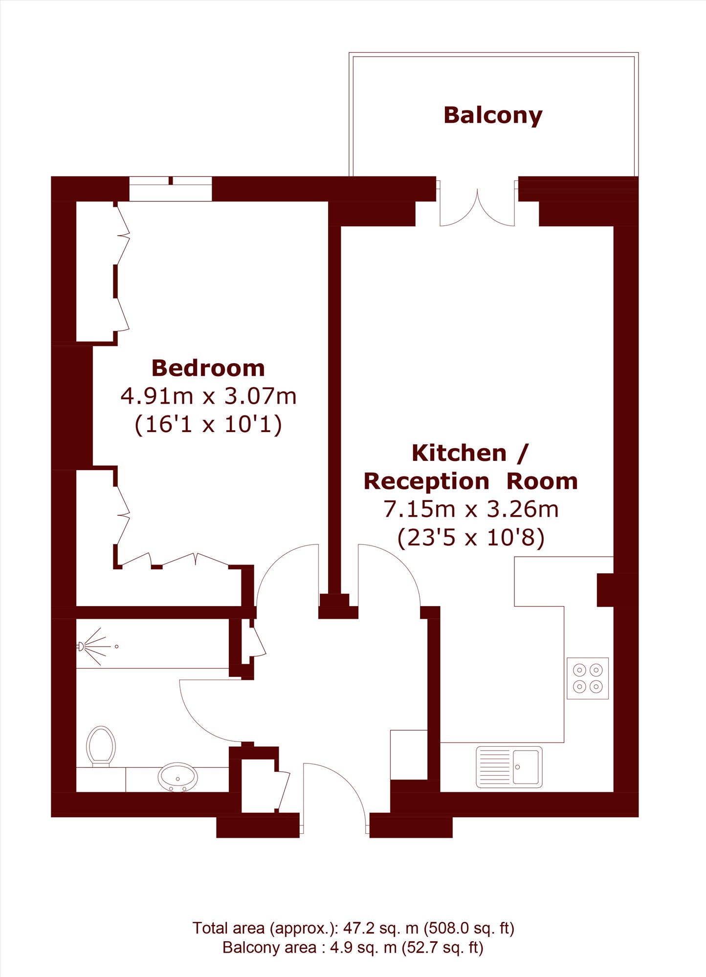 Flat 9, Vestry Court, 5, Monck Street, London floorplan