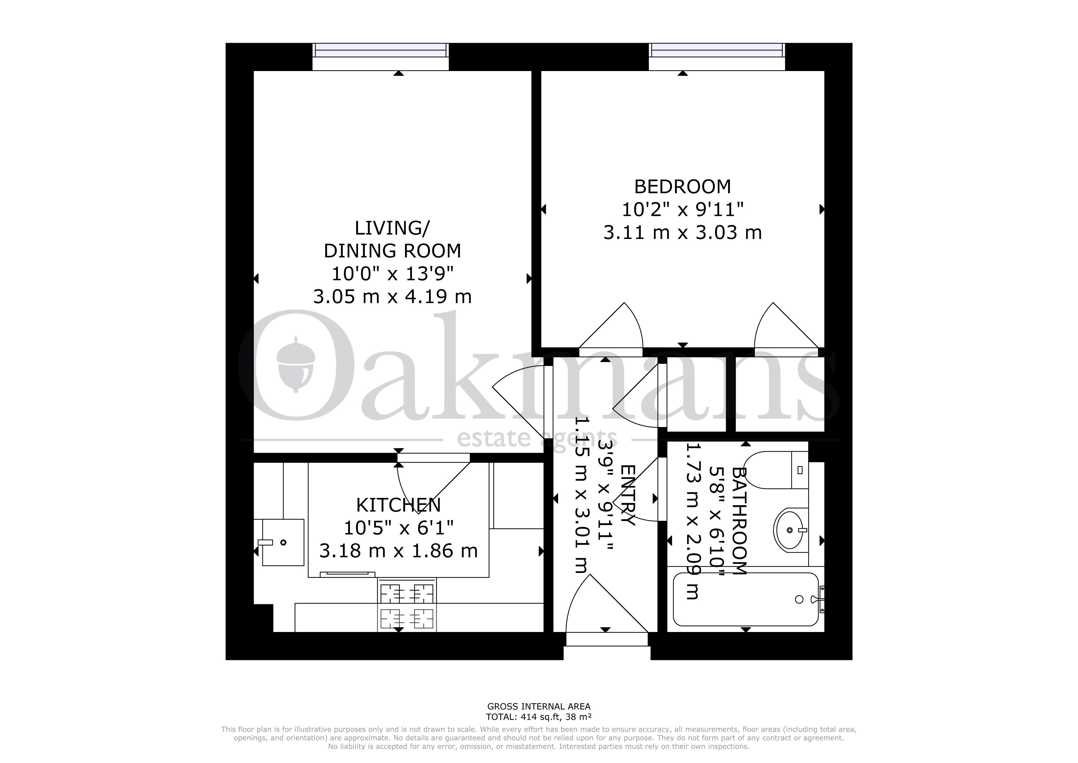 FLAT 303, BIRMINGHAM floorplan