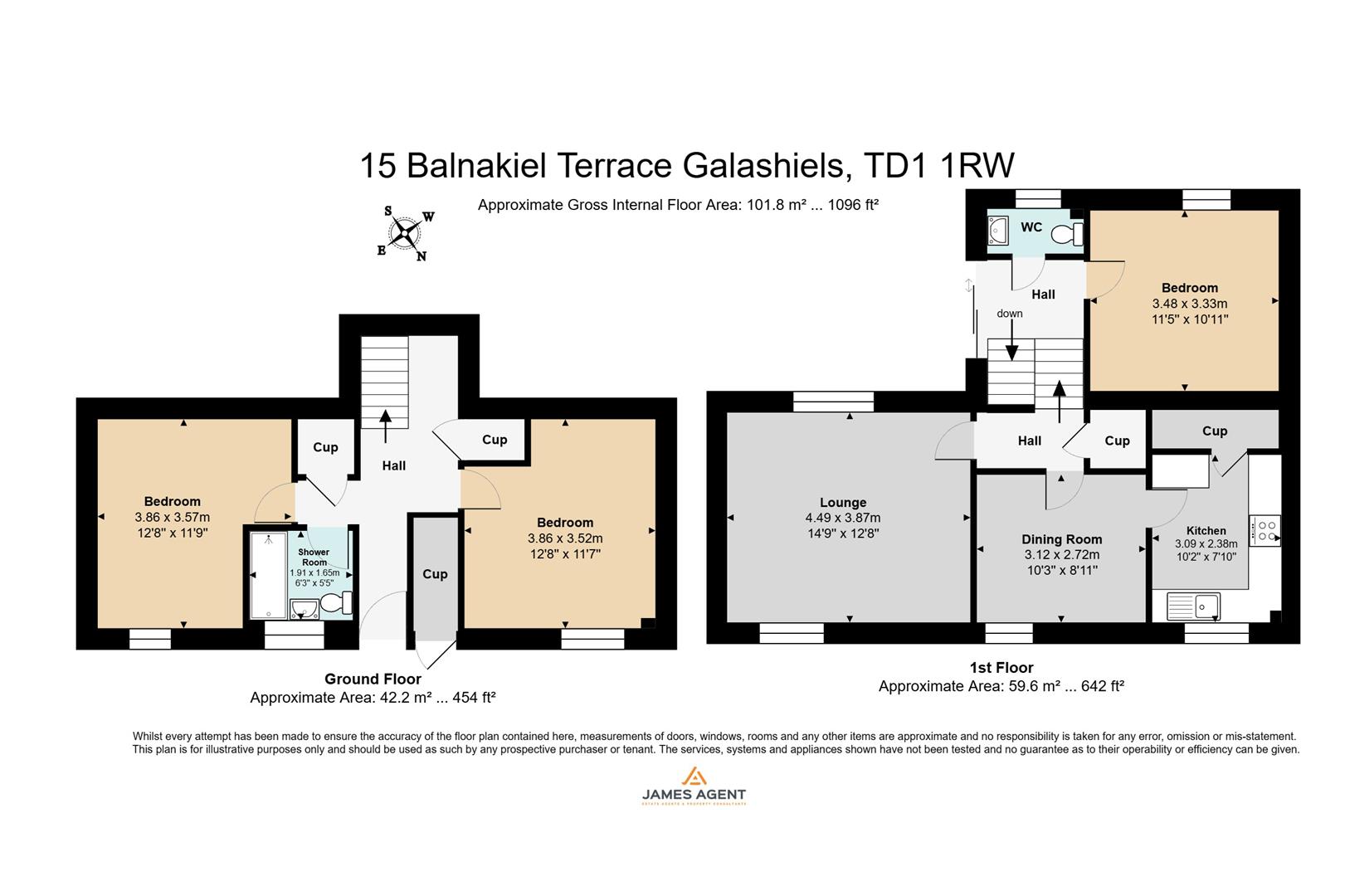 15, Balnakiel Terrace, Galashiels floorplan