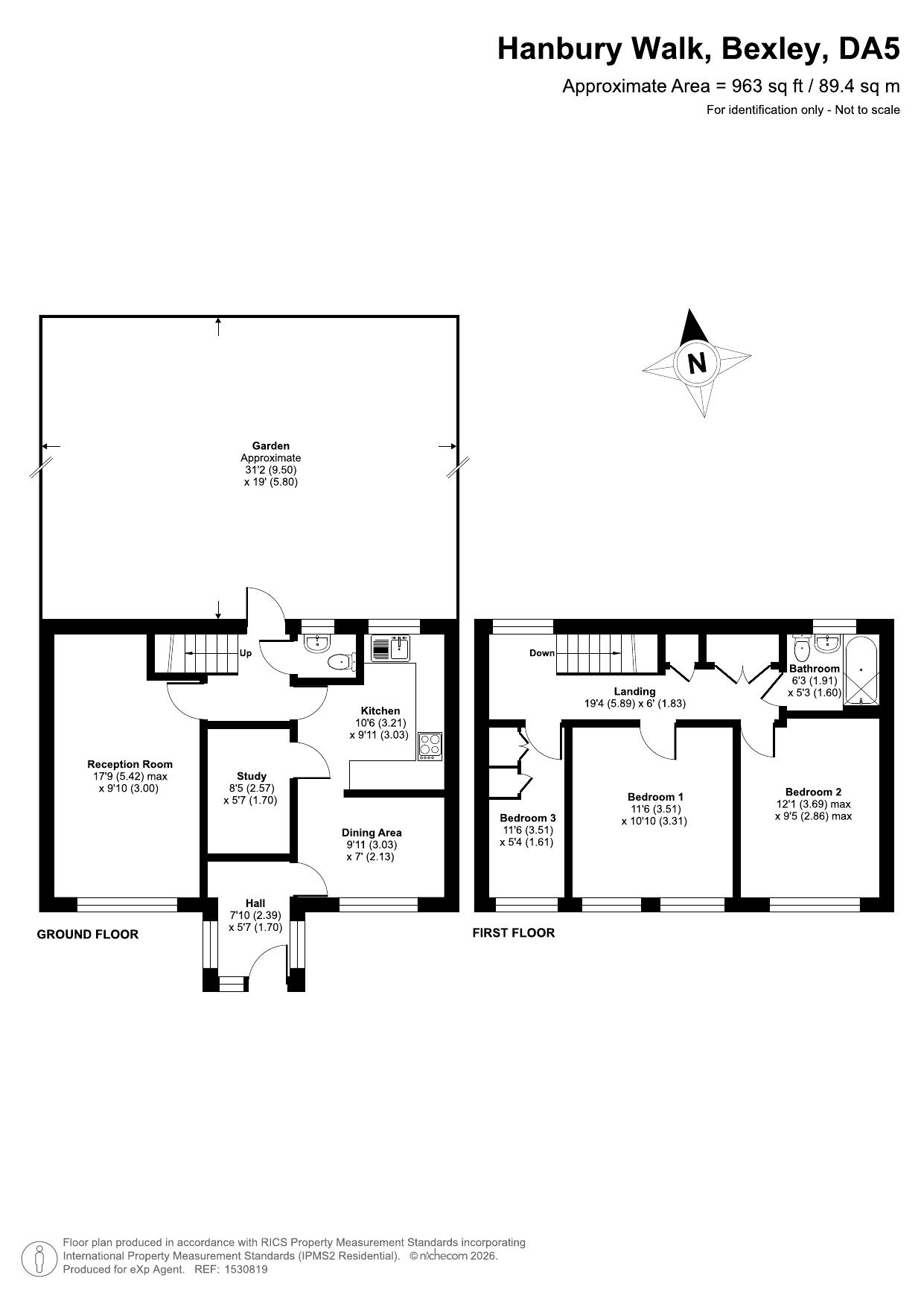 1, Hanbury Walk, Bexley floorplan