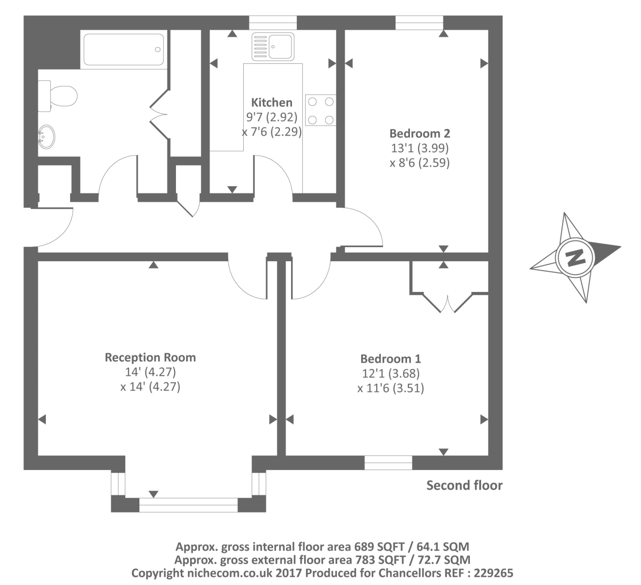 Flat 15 Linacre Court,, Spring Lane, Oxford floorplan