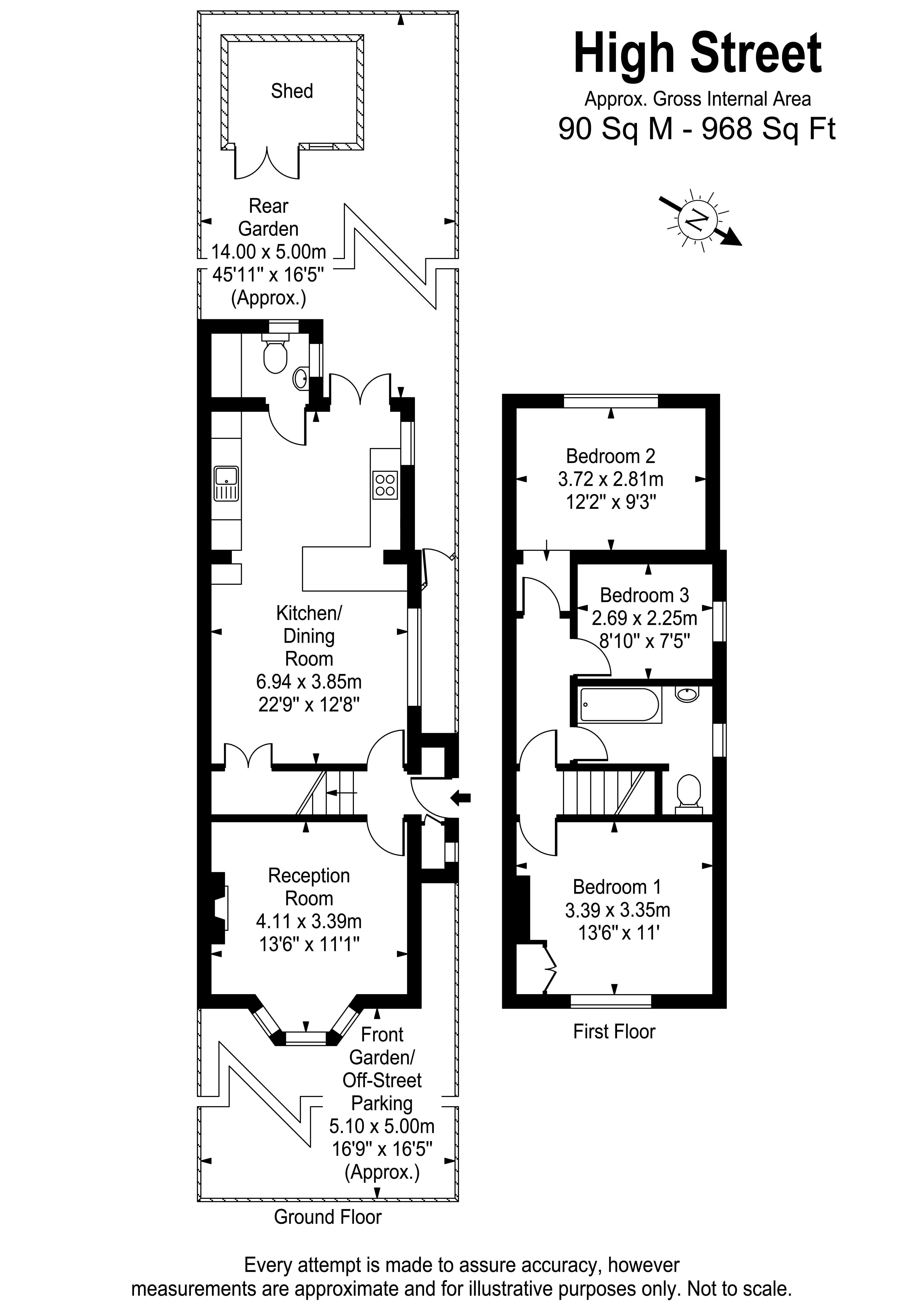 80, High Street, West Molesey floorplan