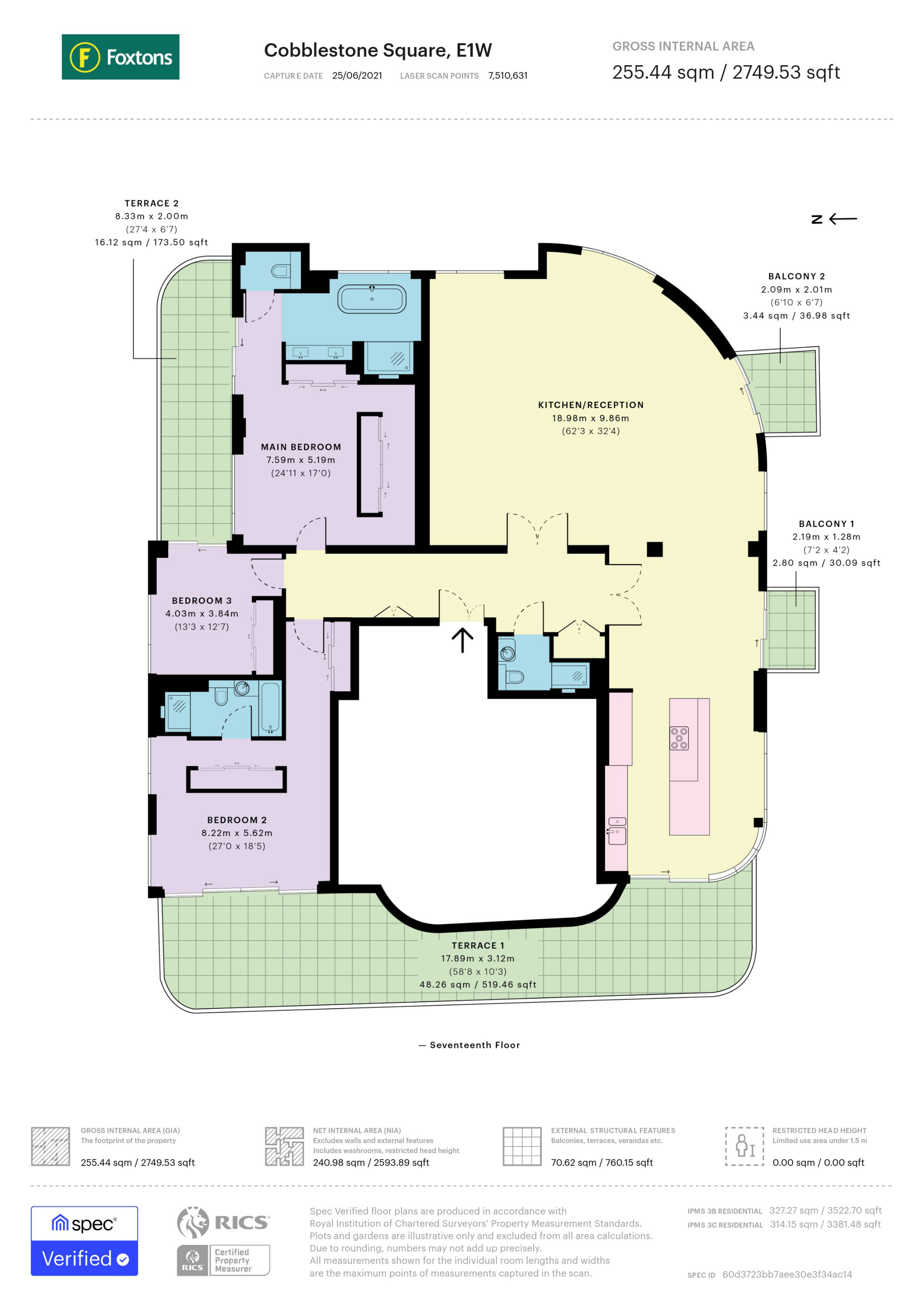 Cobblestone Square, Wapping floorplan