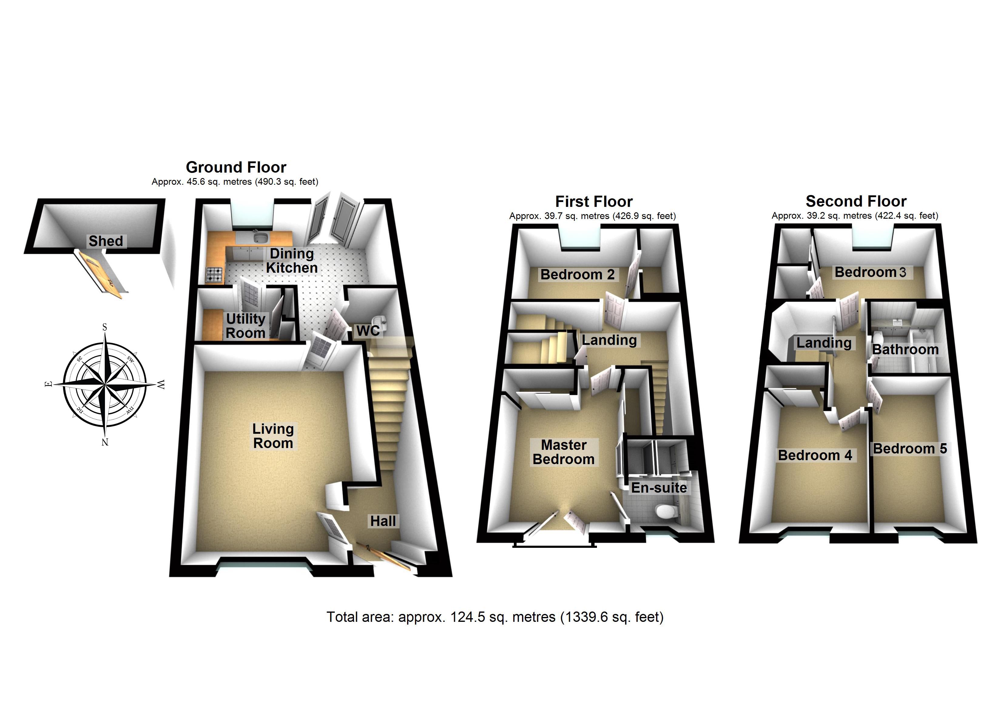 5 Bedrooms Terraced house for sale in South Chesters Drive, Bonnyrigg EH19