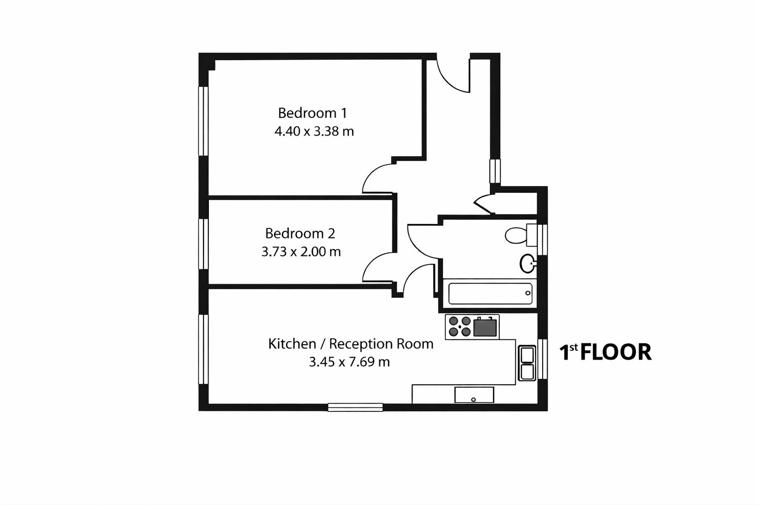 4, Chandlers Close, West Molesey floorplan