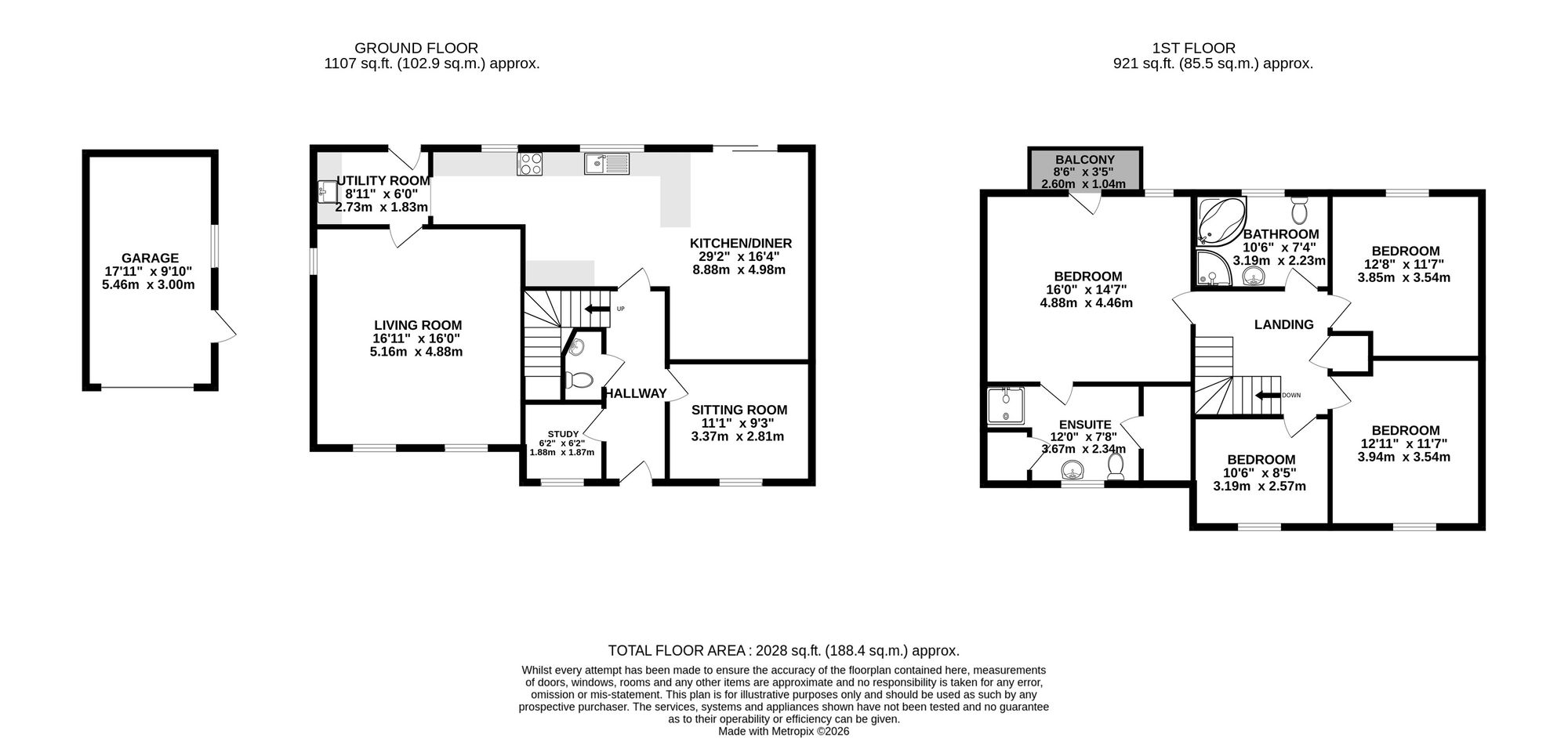 16 Parkwood Close, Newport floorplan