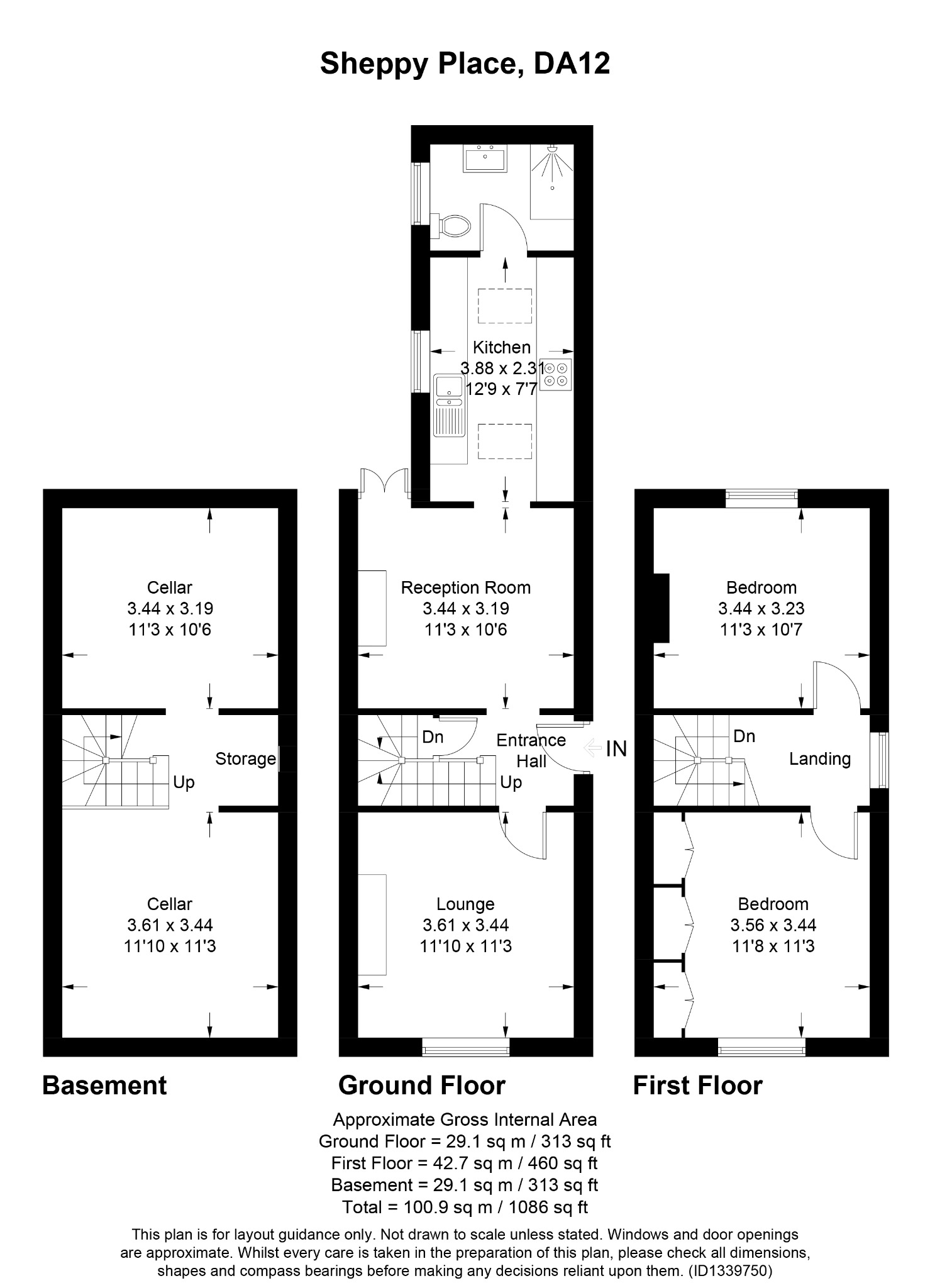2 Sheppy Place, Gravesend, Kent floorplan