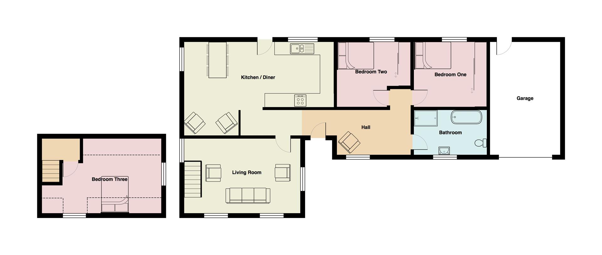 3 Bedrooms Detached bungalow for sale in Moorside Road, Brookhouse, Lancaster LA2