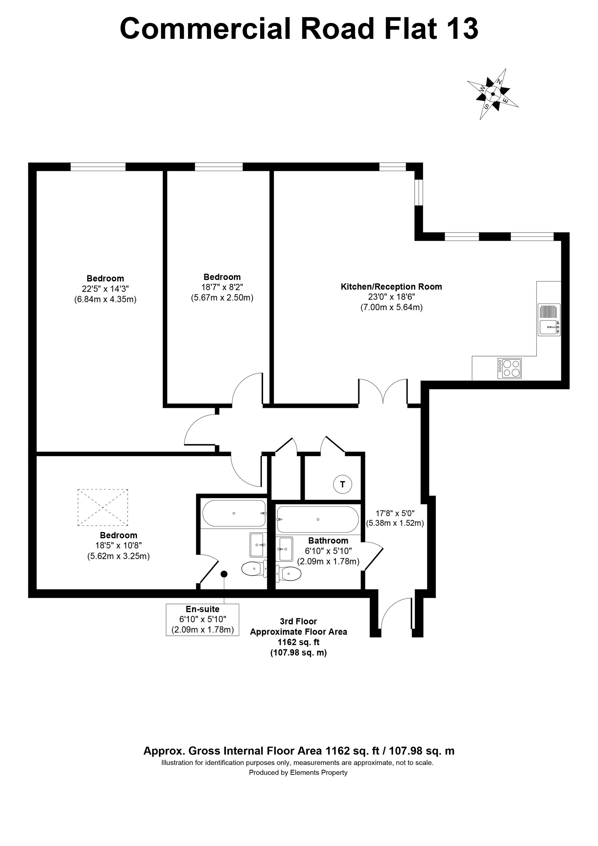 Flat 13, Gallery Apts, London floorplan