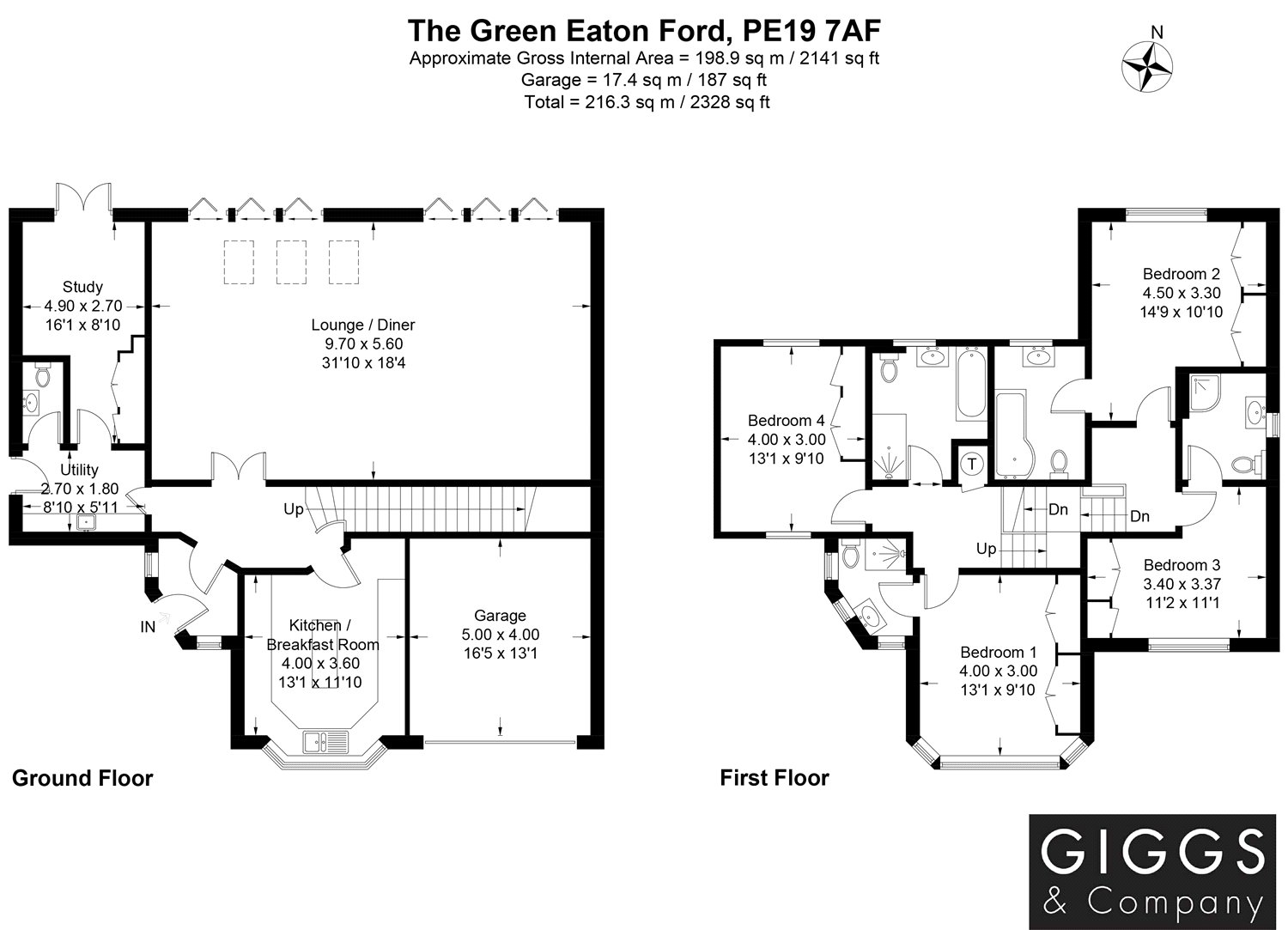 4 Bedrooms Detached house for sale in Eaton Ford Green, Eaton Ford, St. Neots, Cambridgeshire PE19