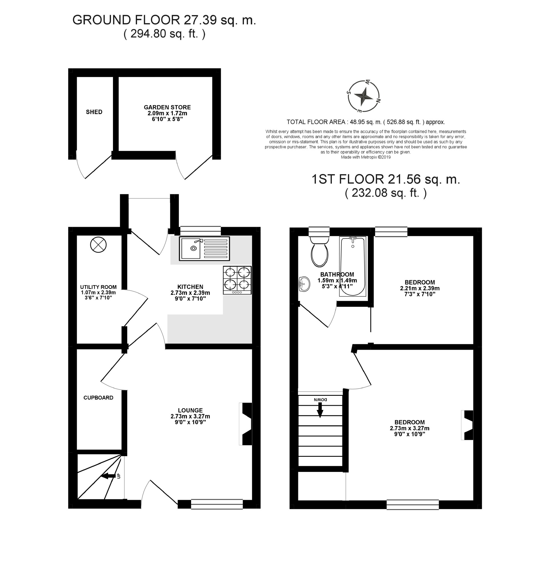 2 Bedrooms End terrace house for sale in Prospect Cottages, Usk, Monmouthshire NP15