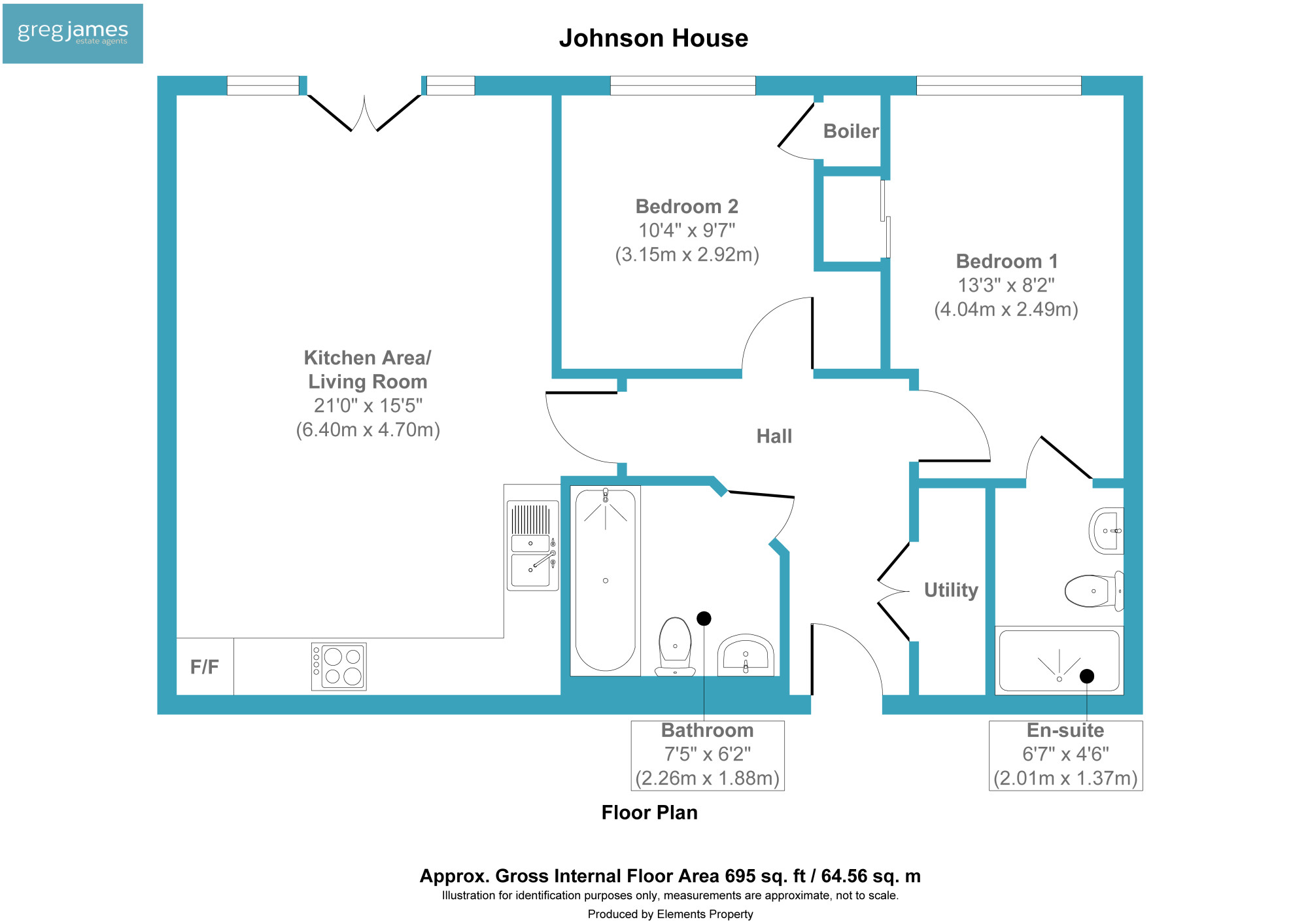 20, Johnson House, Farnborough floorplan