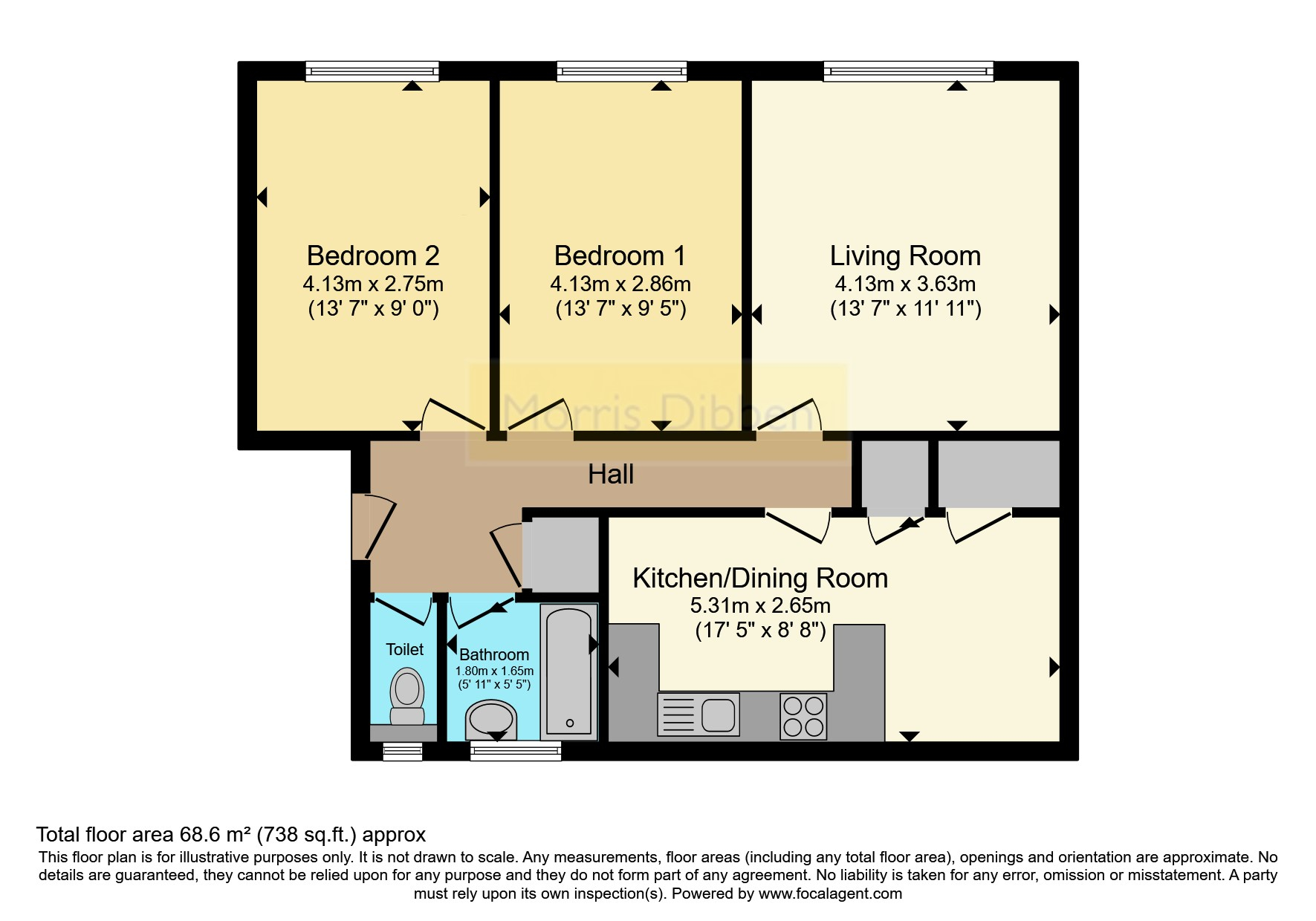 2 bed flat for sale in Bracken Road, North Baddesley, Southampton