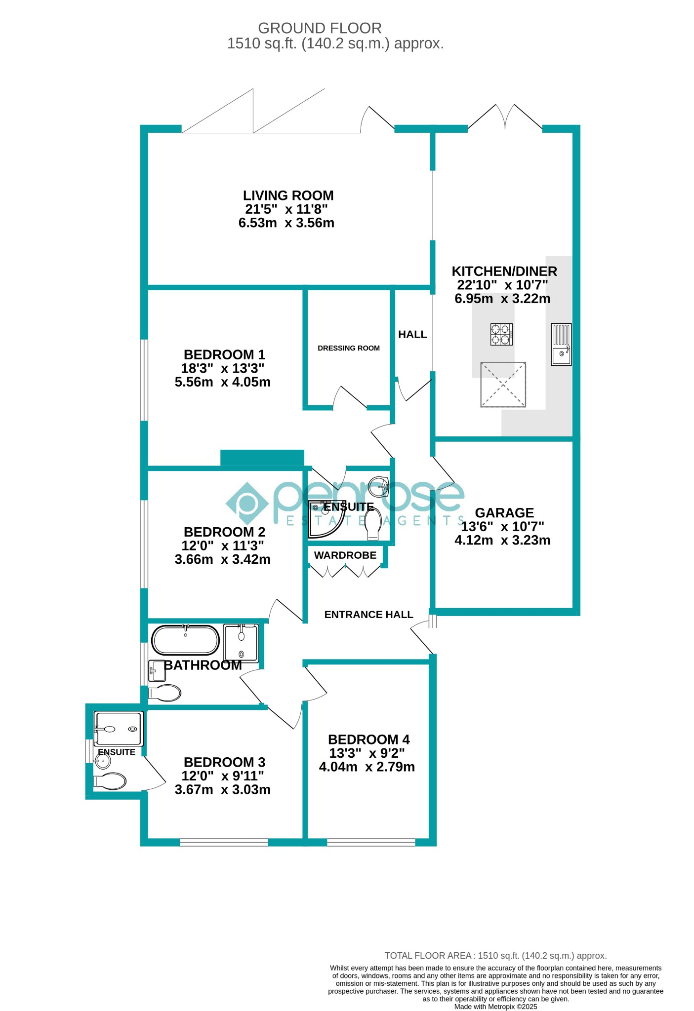 Oak Bank, Church Road, Dunstable floorplan