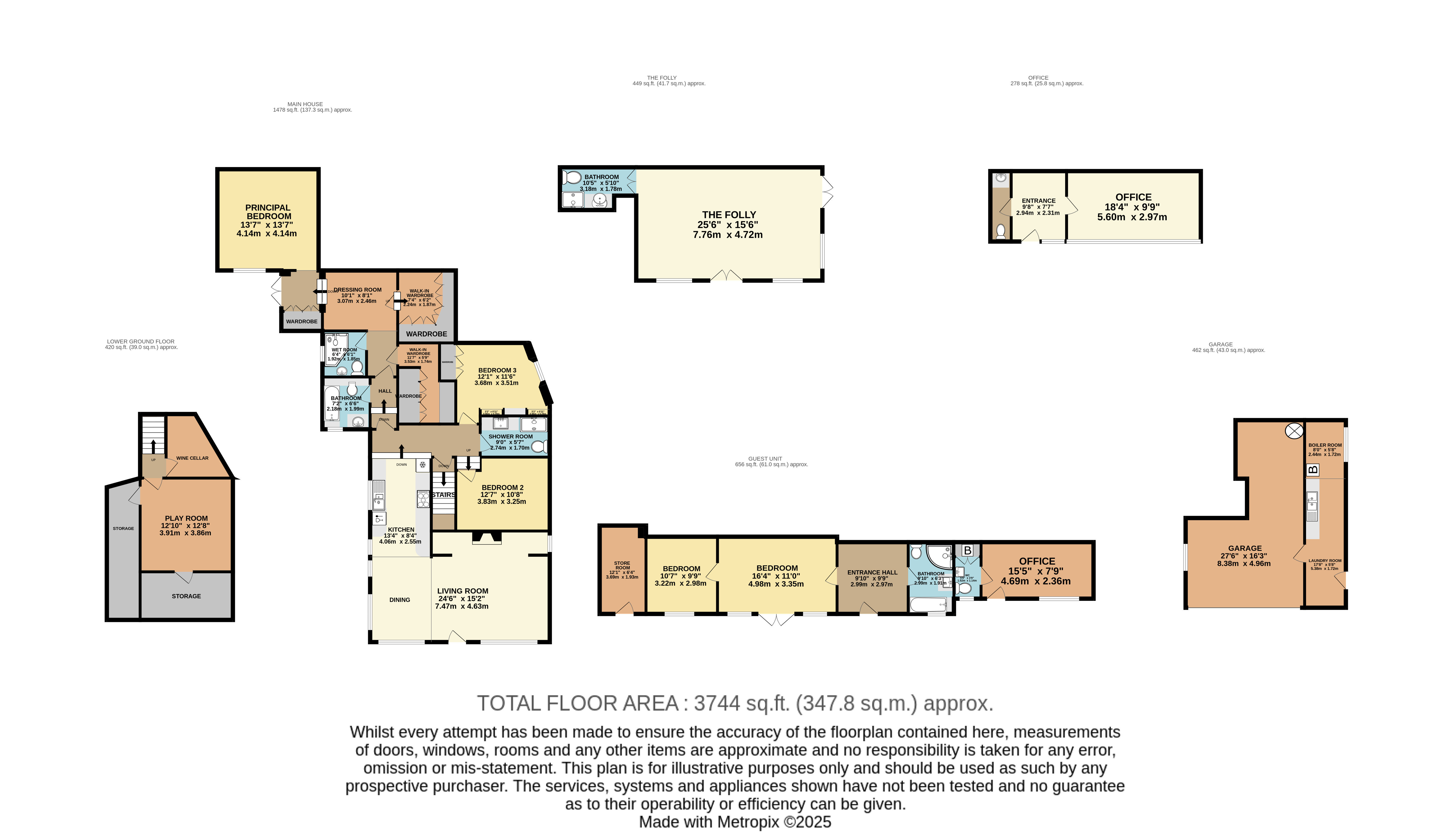 Pool House, Mare Jean Bott, Alderney floorplan