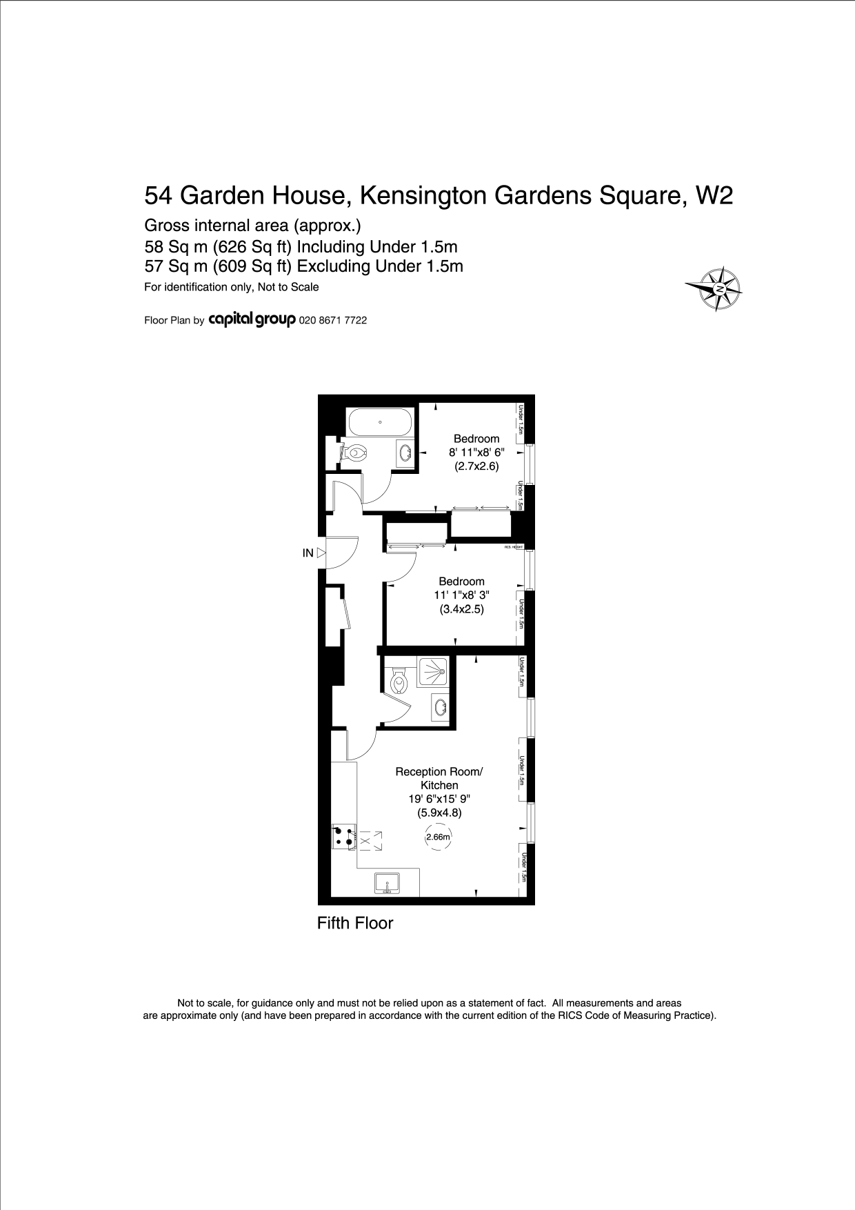 54, Garden House, London floorplan