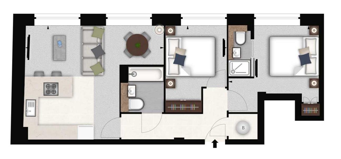 2 Bedrooms Flat to rent in Rainville Road, London W6