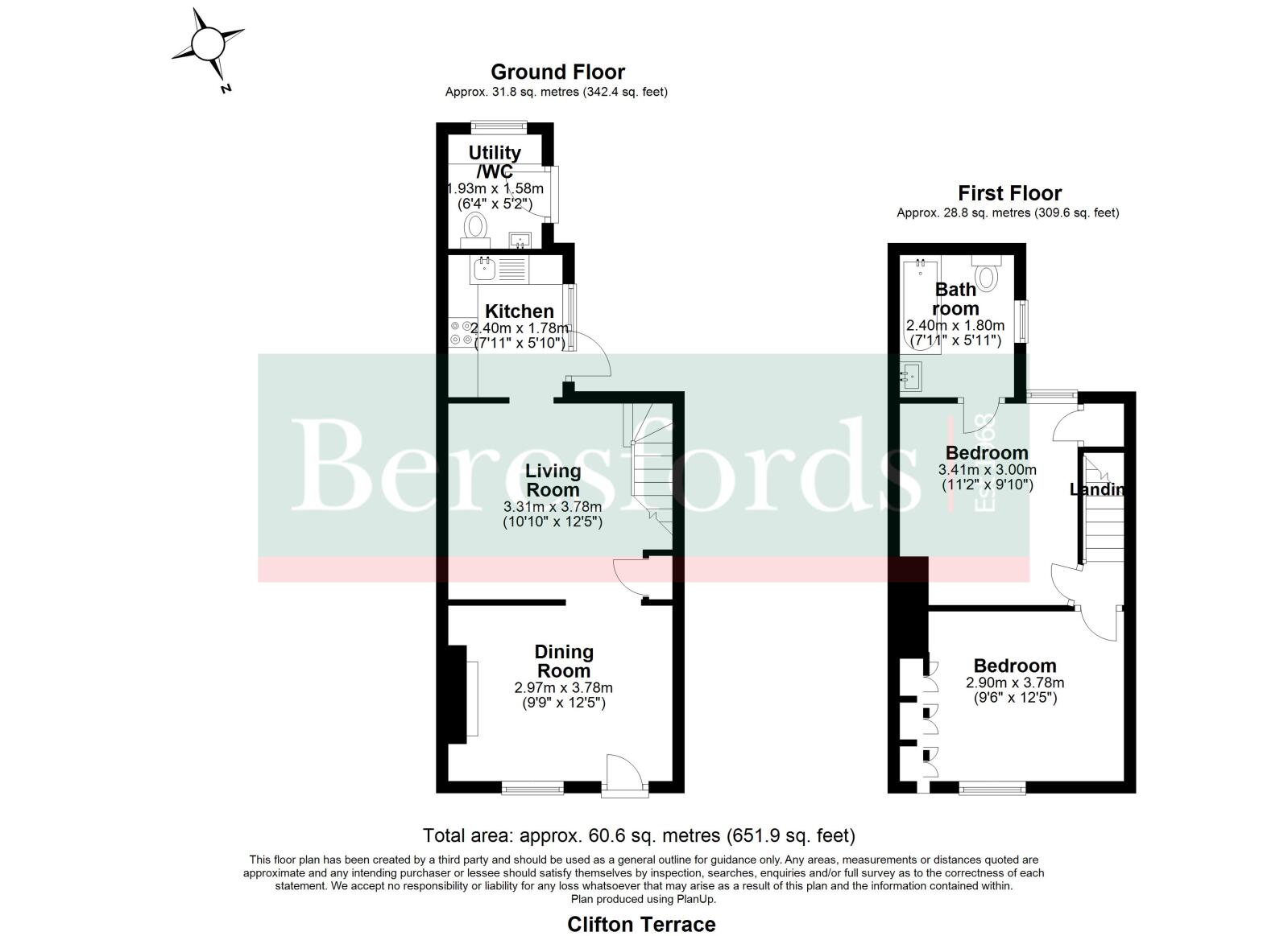 3, Clifton Terrace, Essex floorplan