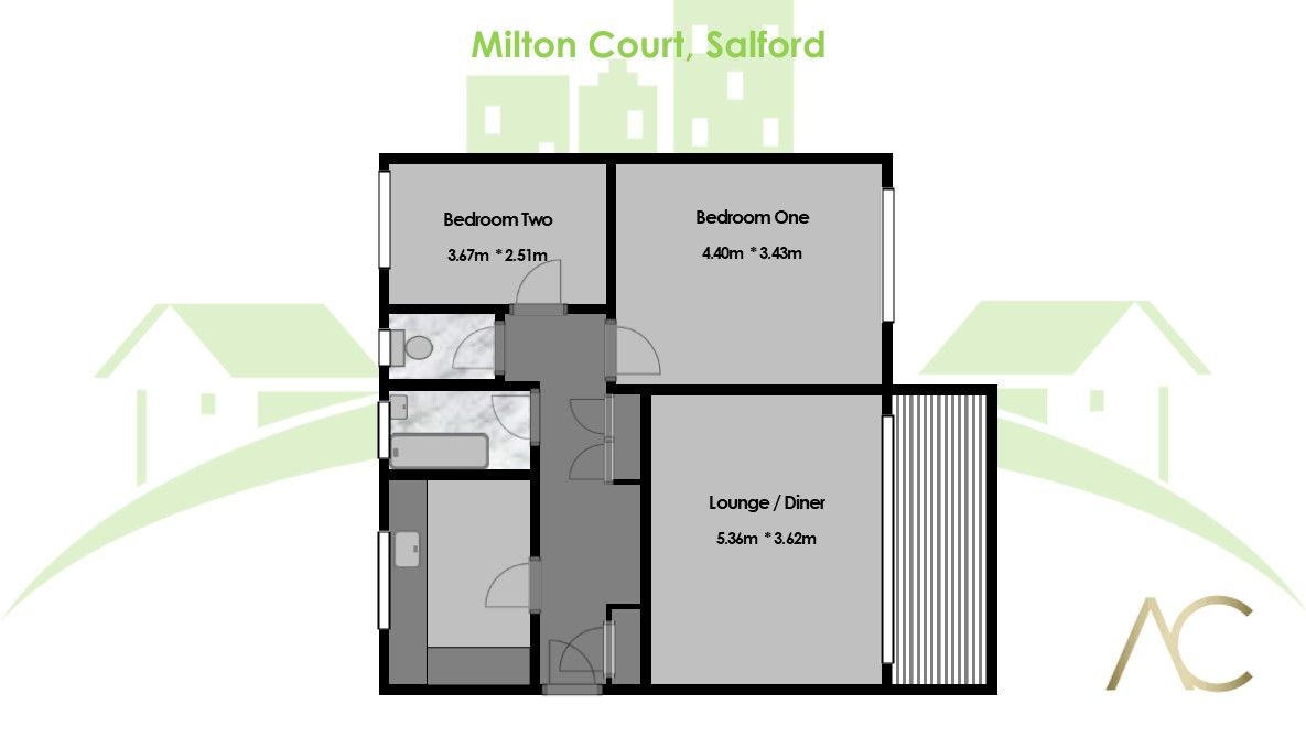 2 Bedrooms Flat to rent in Milton Court, Bury Old Road, Salford Manchester M7