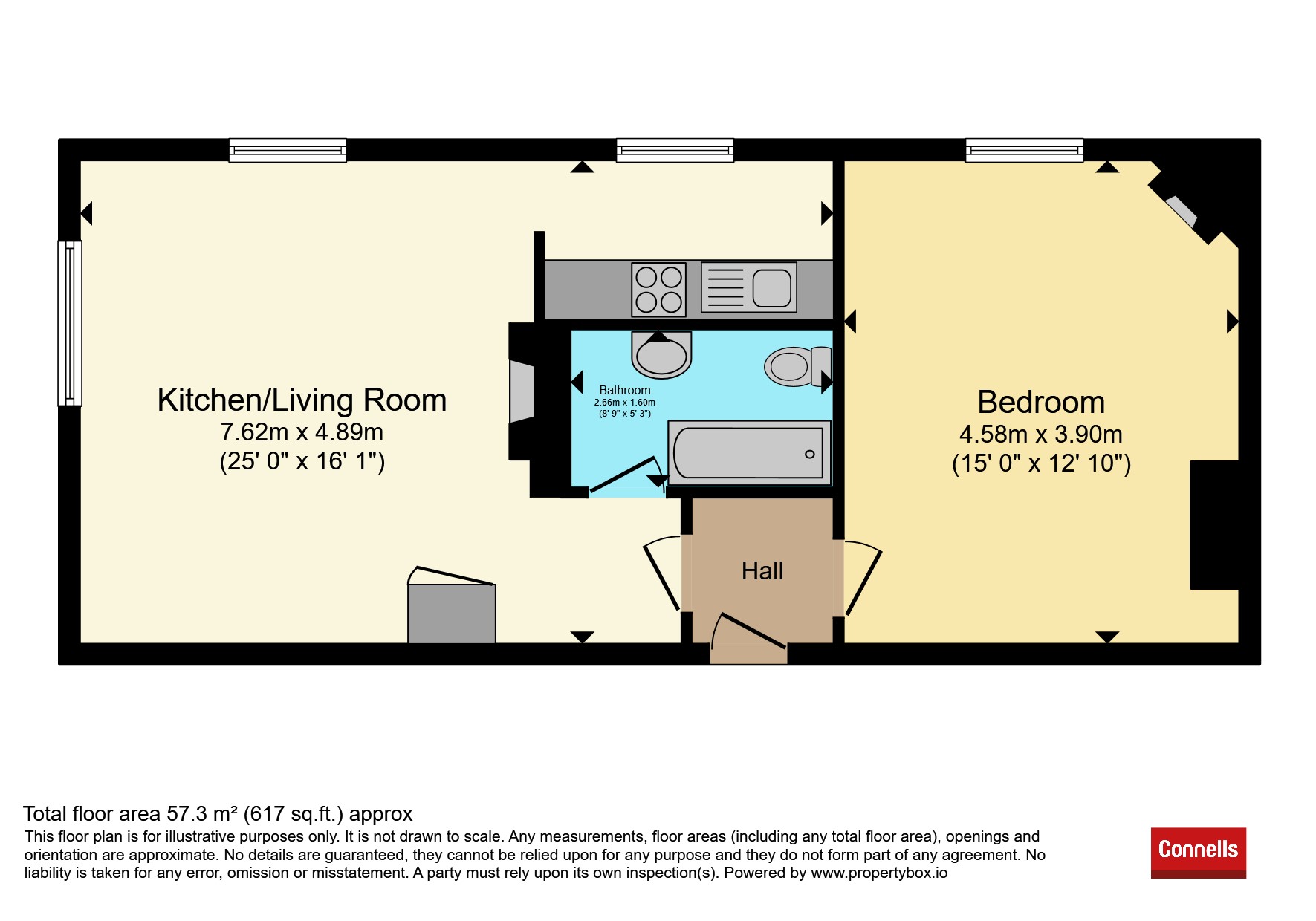 Flat 5, Yew Tree Court, 198, Whitecross Road, Hereford floorplan