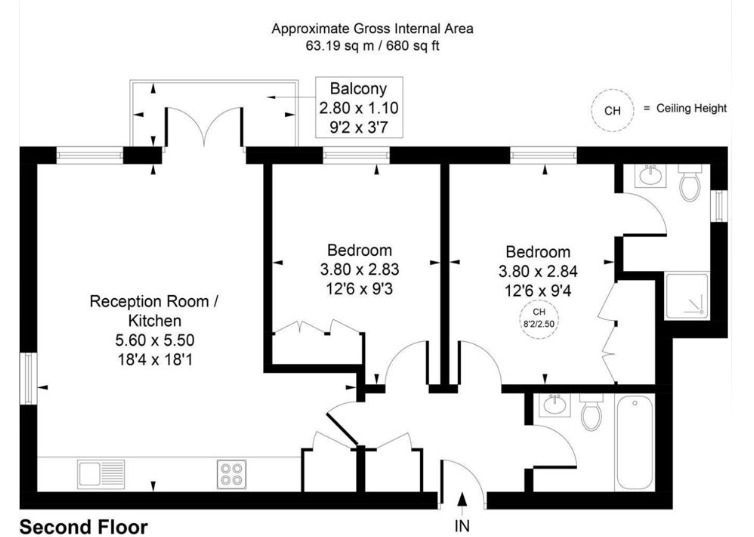 Comet House, 81,Flat 17, New Road, Hayes floorplan