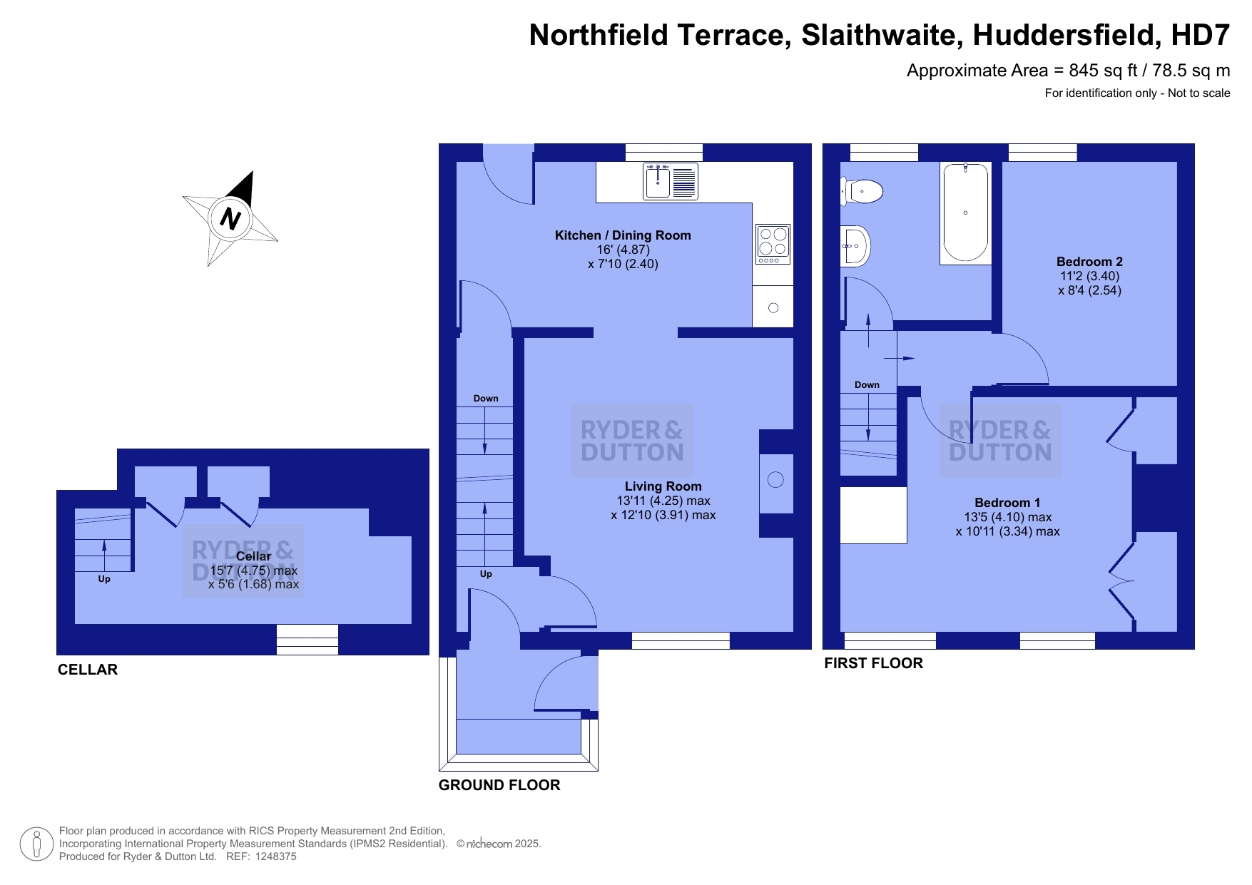 3, Northfield Terrace, Huddersfield floorplan