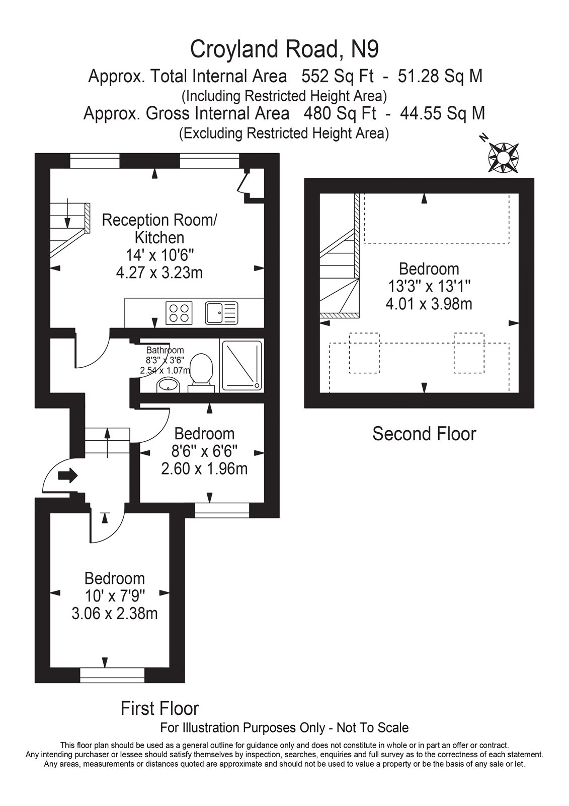 3 Bedrooms Flat to rent in Croyland Road, London N9