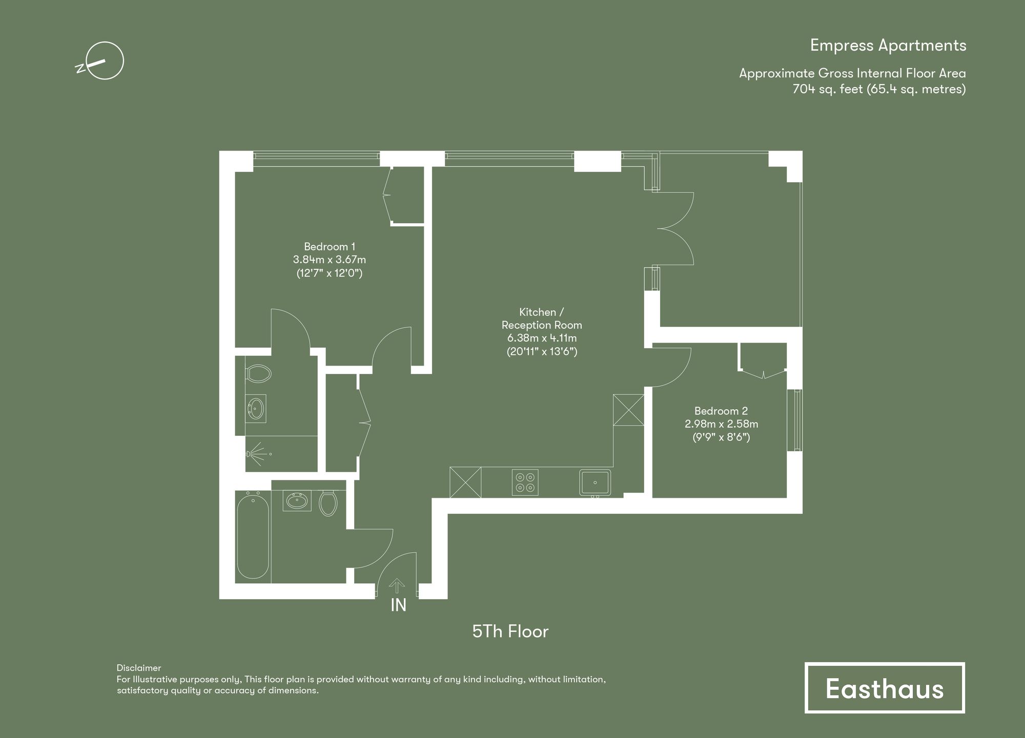 503 Empress Apts, 11 Stanton Walk, London floorplan