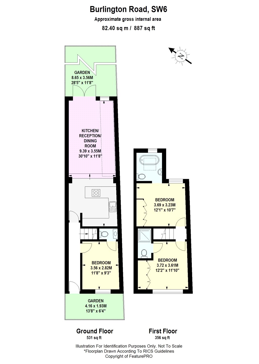 3 Bedrooms Terraced house to rent in Burlington Road, London SW6