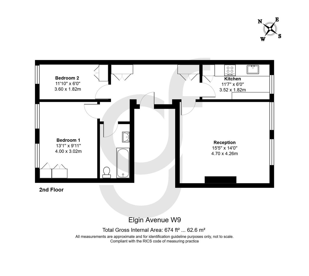 Flat 3, 266 Elgin Avenue, London floorplan